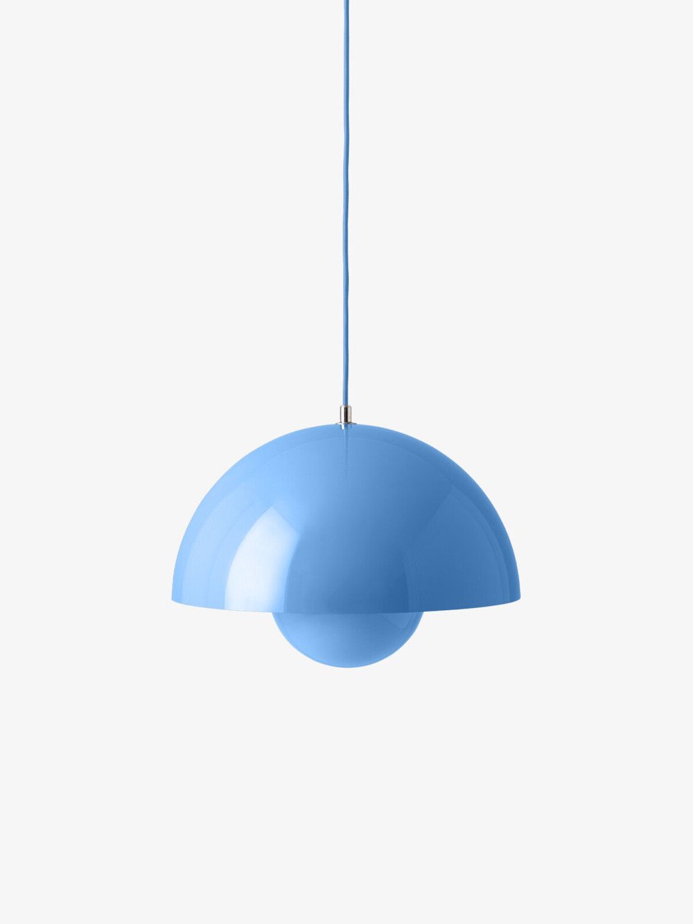 Niebieska wisząca lampa Flowerpot VP7 o średnicy 37 cm
