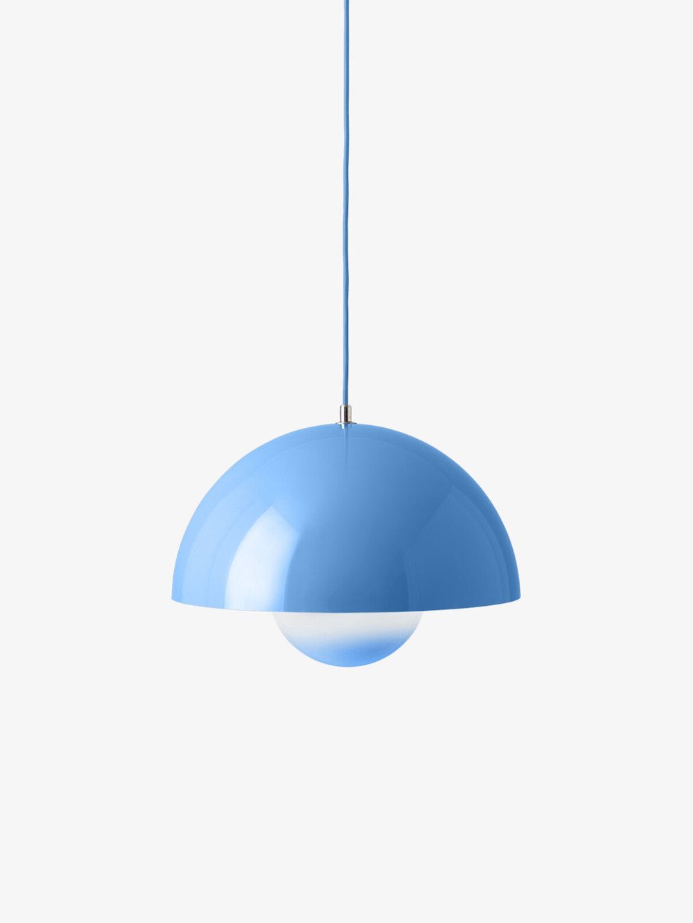 Niebieska wisząca lampa Flowerpot VP7 o średnicy 37 cm
