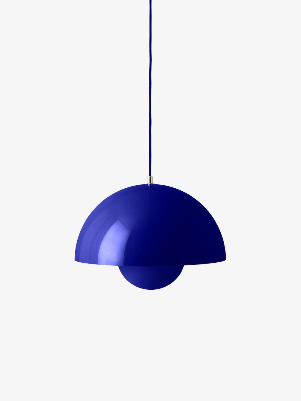 Wisząca lampa Flowerpot VP7 w kolorze kobaltowym o średnicy 37 cm