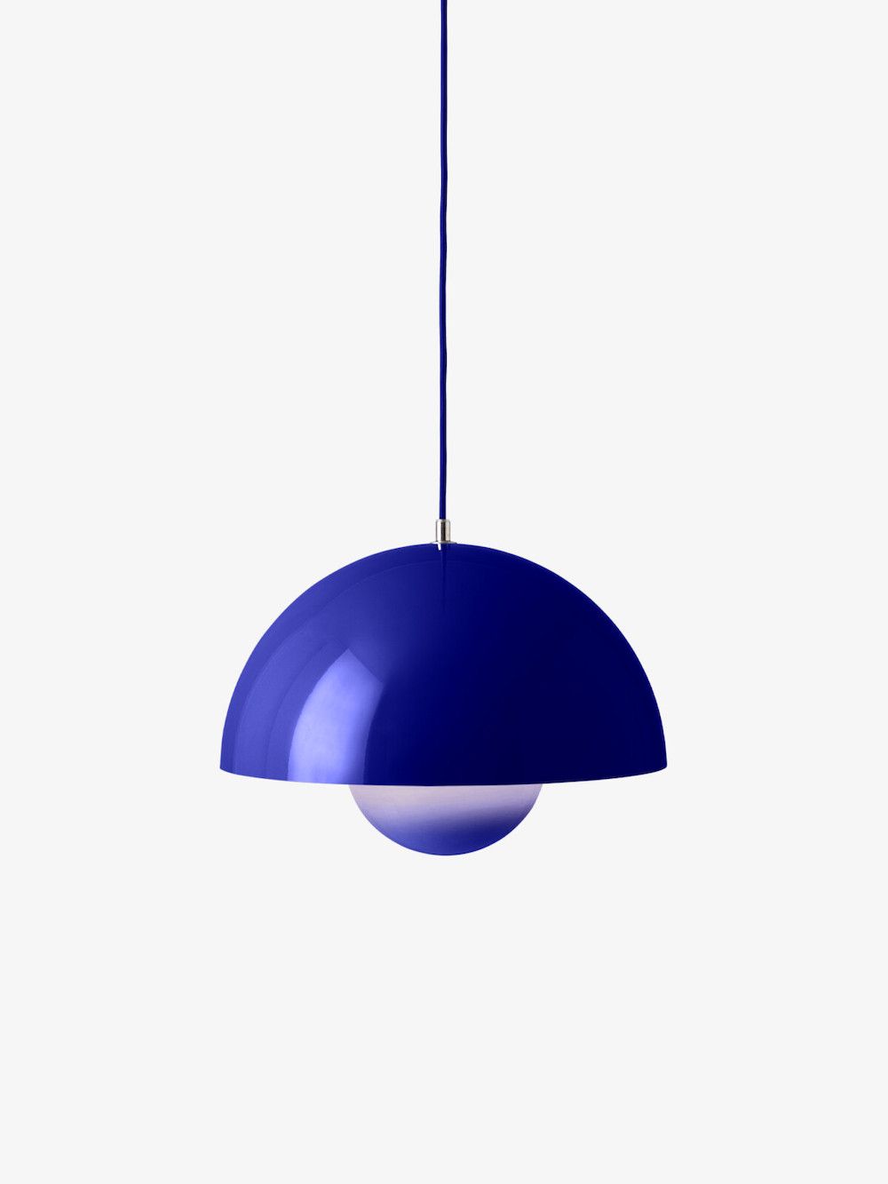 Wisząca lampa Flowerpot VP7 w kolorze kobaltowym o średnicy 37 cm