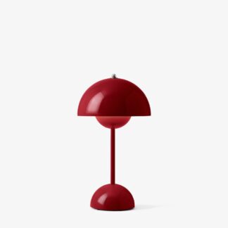Przenośna lampa stołowa Flowerpot VP9 w kolorze Vermillion Red
