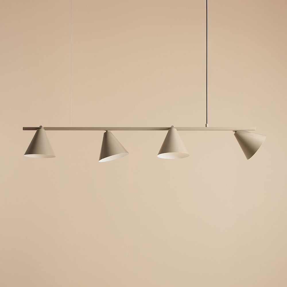 Beżowa lampa wisząca w stylu retro FORM 4