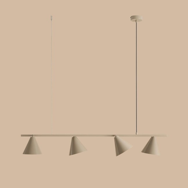 Beżowa lampa wisząca w stylu retro FORM 4