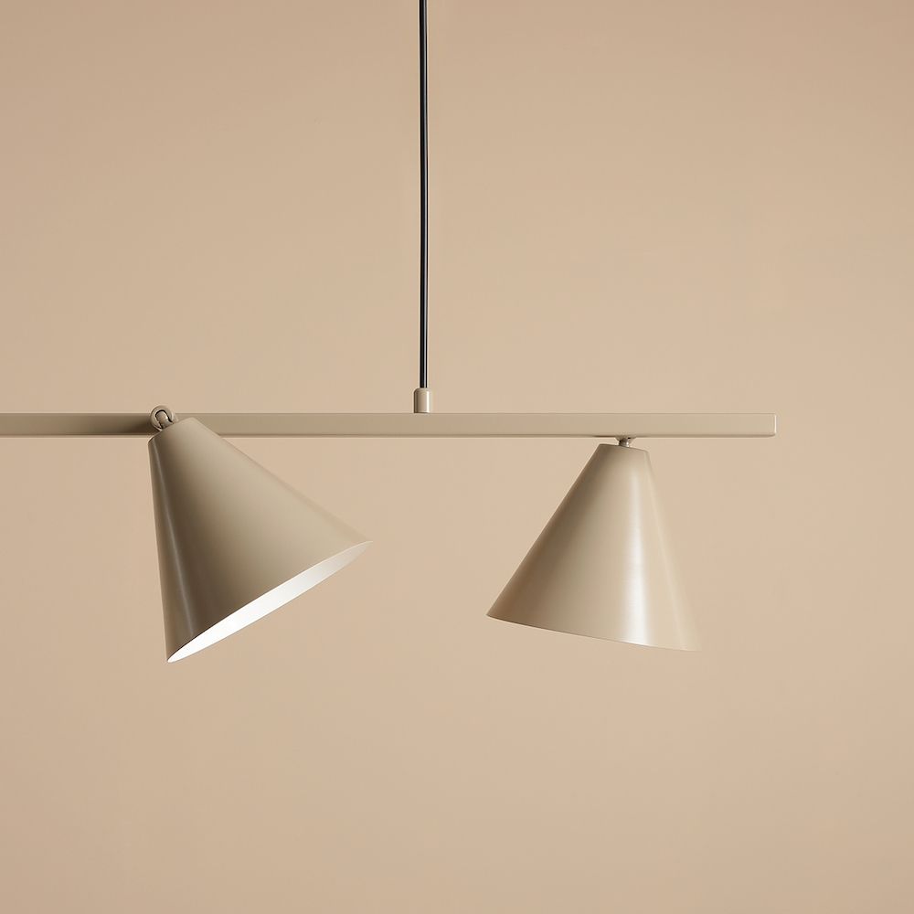 Beżowa lampa wisząca w stylu retro FORM 4