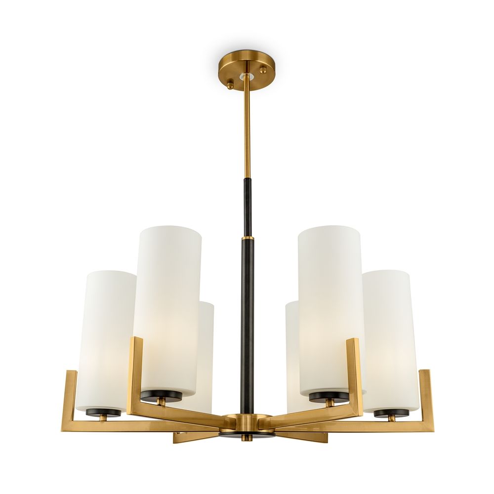 Niewielki żyrandol Fortano z sześcioma punktami świetlnymi