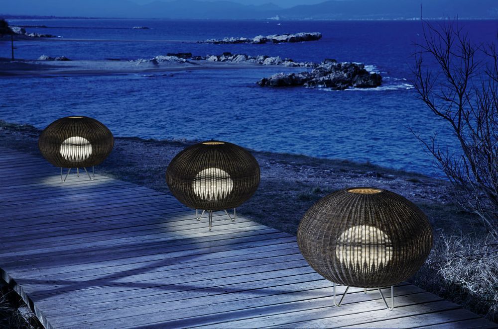 Brązowa stojąca lampa ogrodowa Garota P/01 Outdoor