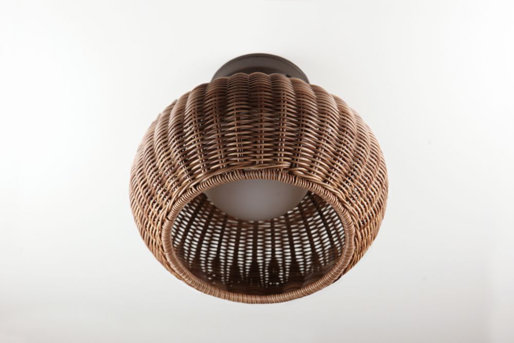 Brązowa lampa sufitowa Garota PF/01 Outdoor o klasie szczelności IP66