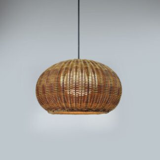 Brązowa lampa wisząca Garota S/01 Outdoor o klasie szczelności IP66