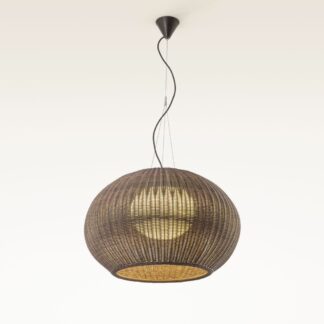 Brązowa lampa wisząca LED Garota S/02 Outdoor do użytku na tarasie