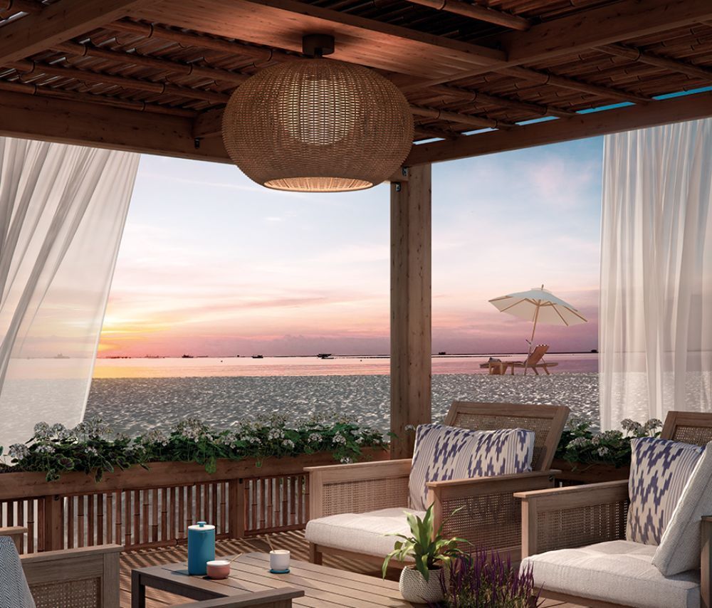 Brązowa lampa sufitowa Garota PF/02 Outdoor LED