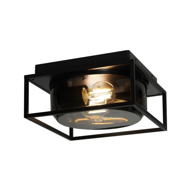 Czarna sufitowa lampa Griffin o klasie szczelności IP44