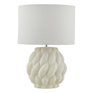 Jasna ceramiczna lampa stołowa Idonia