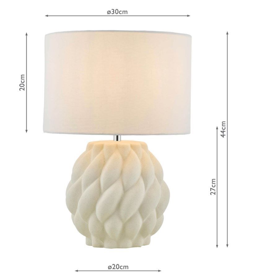 Jasna ceramiczna lampa stołowa Idonia