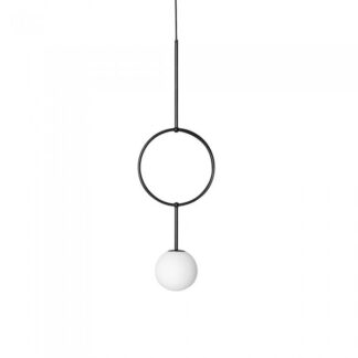 Wisząca lampa Isuulla A z czarnym, szklanym kloszem