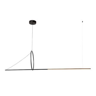 Czarna, nowoczesna lampa wisząca Mona LED