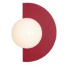 Stylowy kinkiet Loop – dysk w kolorze red wine