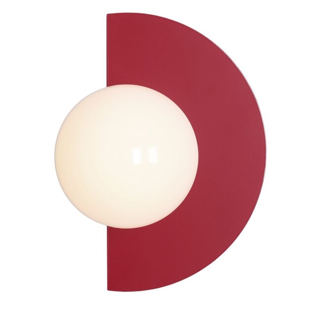 Stylowy kinkiet Loop – dysk w kolorze red wine
