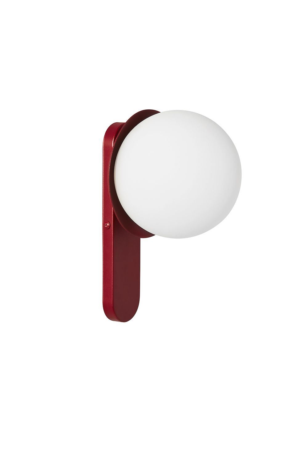 Szklany kinkiet Kuul D w kolorze burgundowym