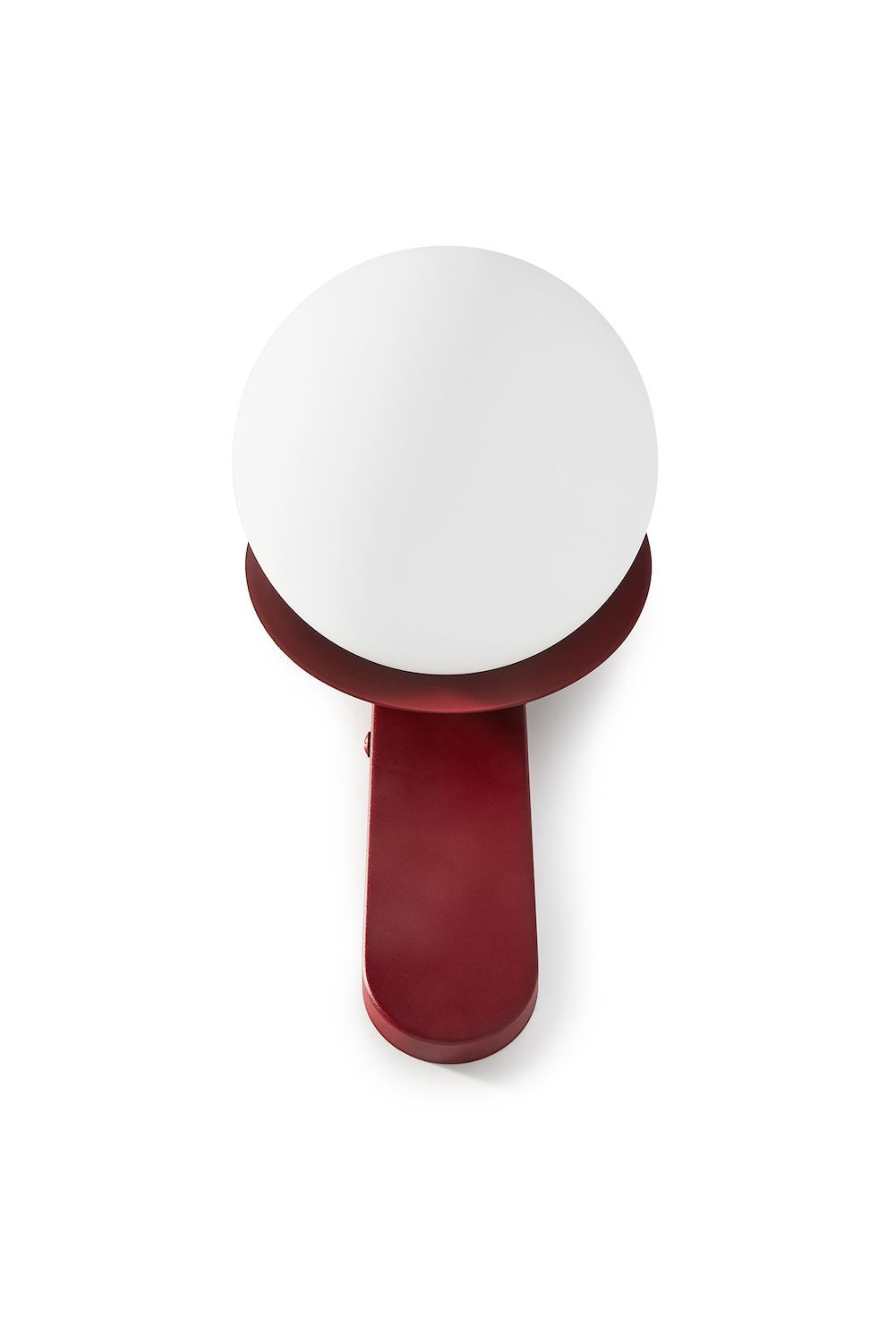 Szklany kinkiet Kuul D w kolorze burgundowym