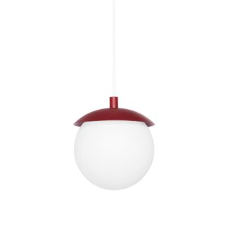 Wisząca lampa z burgundowego szkła Kuul F