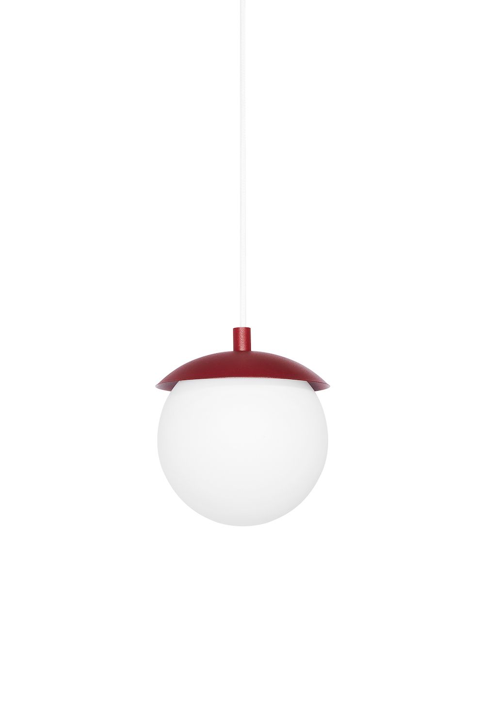Wisząca lampa z burgundowego szkła Kuul F