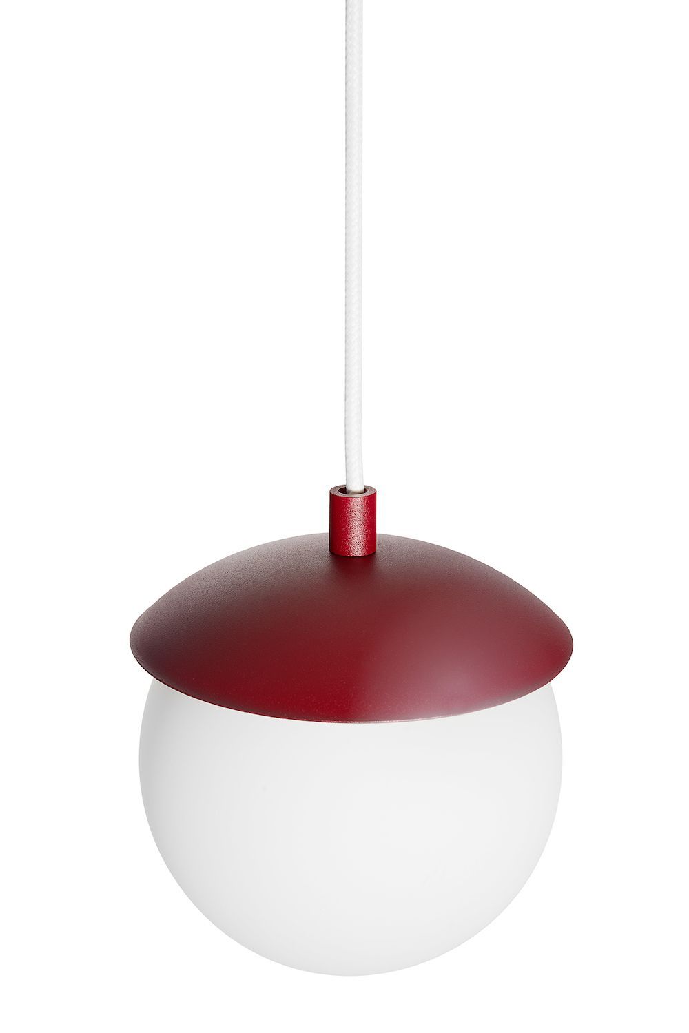 Wisząca lampa z burgundowego szkła Kuul F