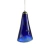 Szklana lampa wisząca Horn - niebieska