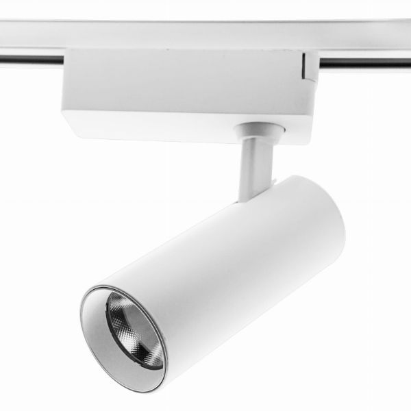 Biały zestaw szynowy Rocca z reflektorami LED o barwie 3000K