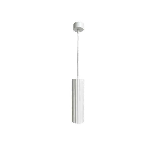 Wisząca lampa Tokio z prążkowanym kloszem