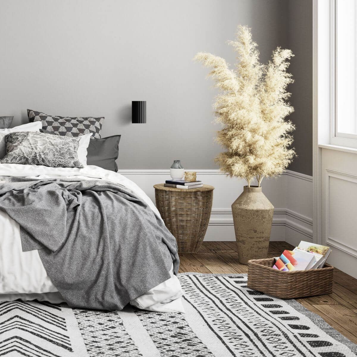 Czarny, jednopunktowy kinkiet Tokio