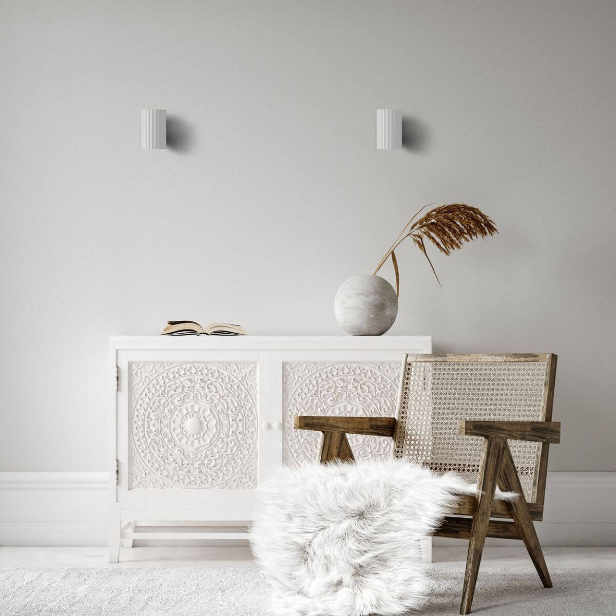 Szeroki kinkiet Tokio w kolorze białym