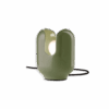 Ceramiczna zielona lampa stołowa Batucada C2590 od Ferroluce