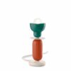 Lampa stołowa Berimbau C2602 od Ferroluce z turkusowym kloszem