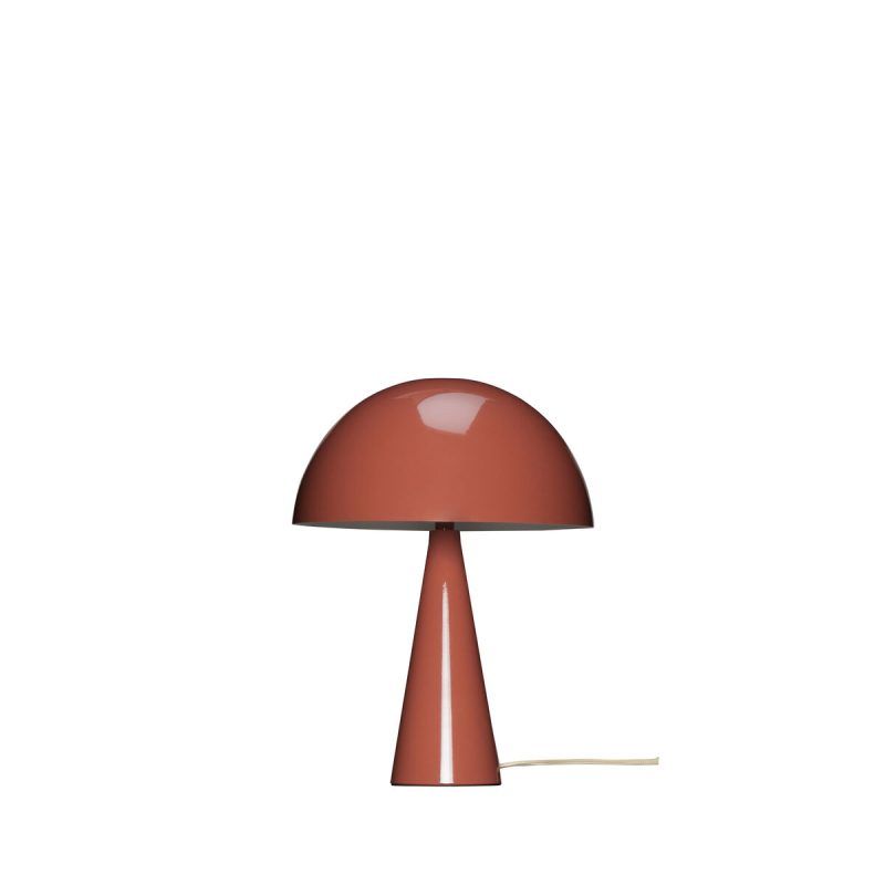Stylowa lampa stołowa Mush w odcieniu ceglastym