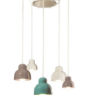 Wisząca lampa Berimbau C2608 z kolorowymi kloszami