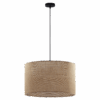 Wisząca lampa o dużych rozmiarach wykonana z juty