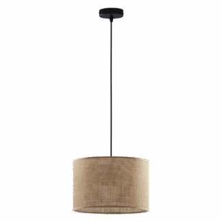 Brązowa lampa wisząca Juta S