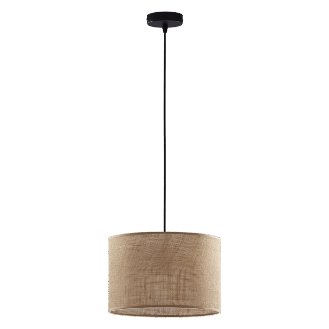 Brązowa lampa wisząca Juta S