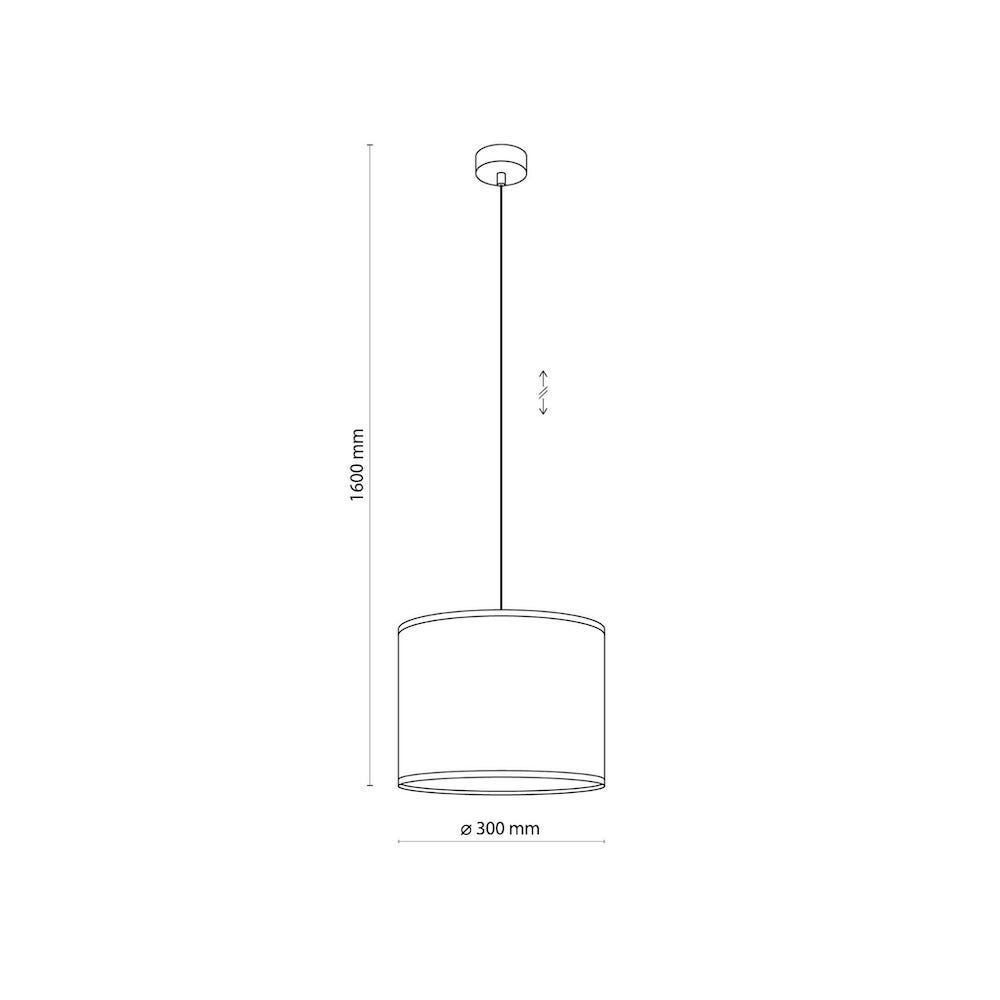 Wisząca lampa Liberia z czarnym zawieszeniem