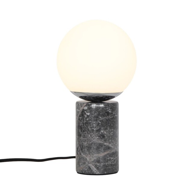 Stylowa lampa stołowa Lilly z szarego marmuru