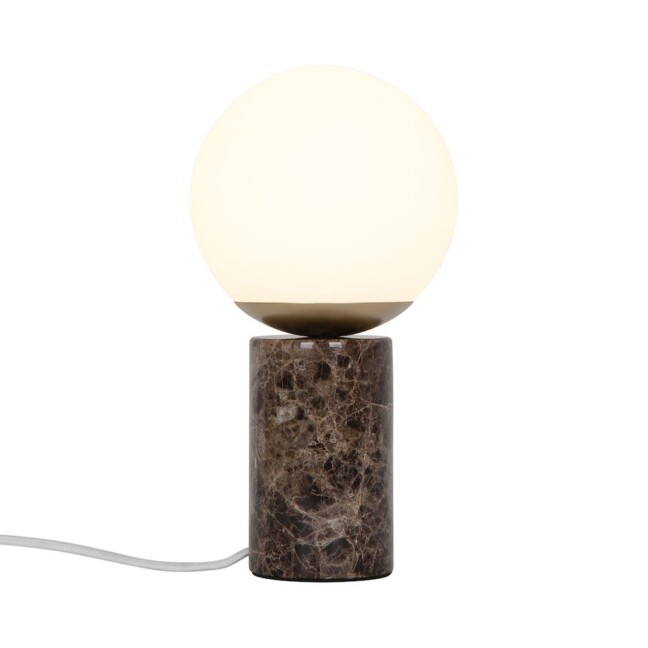 Lampa stołowa Lilly w stylu Art Deco z brązowego marmuru