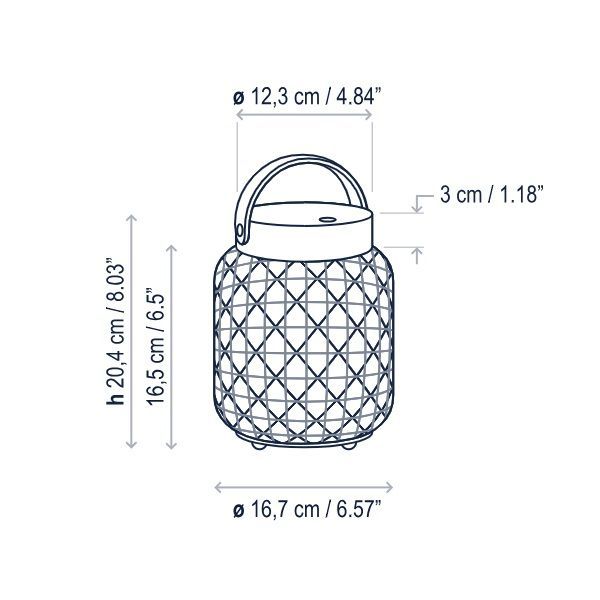 Przenośna lampa stołowa Nans M/21/R o klasie ochrony IP20