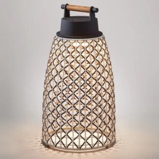 Przenośna lampa Nans M/41/R Outdoor w kolorze brązowym, odporna na warunki atmosferyczne (IP54).