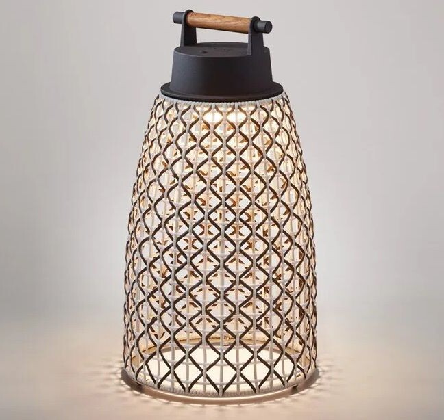 Przenośna lampa Nans M/41/R Outdoor w kolorze brązowym, odporna na warunki atmosferyczne (IP54).