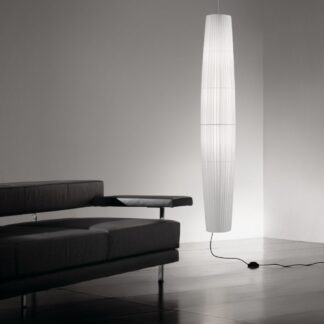 Biała wisząca lampa Maxi S/01 z montażem dolnym