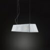 Plisowana biała lampa wisząca Mei 120