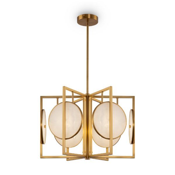 Złota wisząca lampa Marmo w dużym rozmiarze