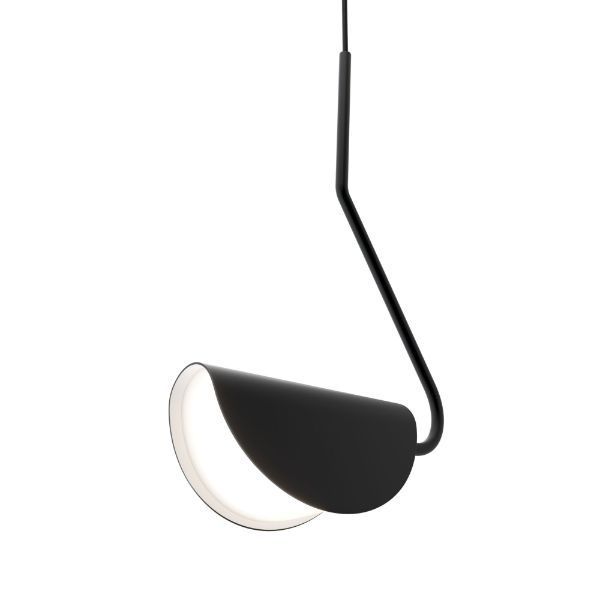 Nowoczesna wisząca lampa Mollis w kolorze czarnym
