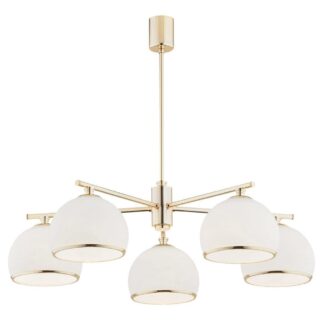 Lampa sufitowa Marbella z eleganckimi szklanymi kloszami