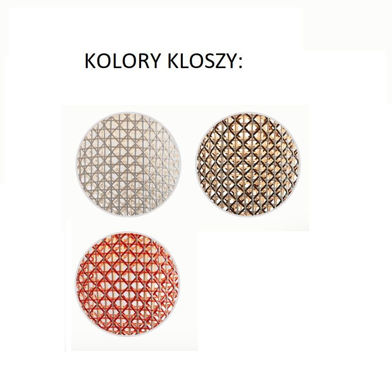 Beżowa wisząca lampa Nans S/3L z ażurowymi kloszami